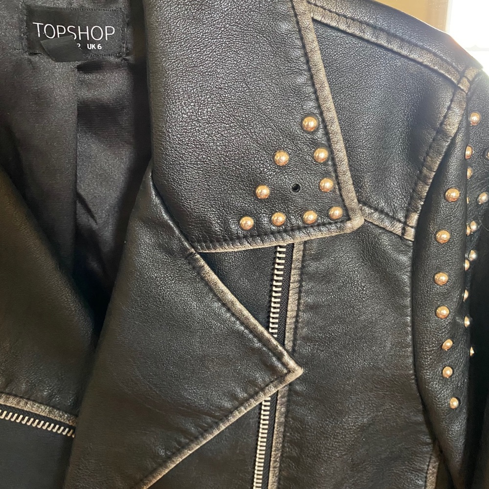 Topshop Studded Jacket - Picture 6 of 10